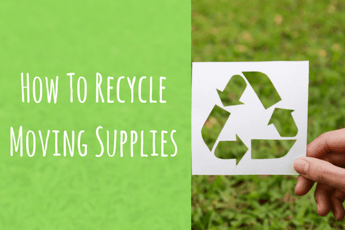 recycle moving supplies-recycle sign