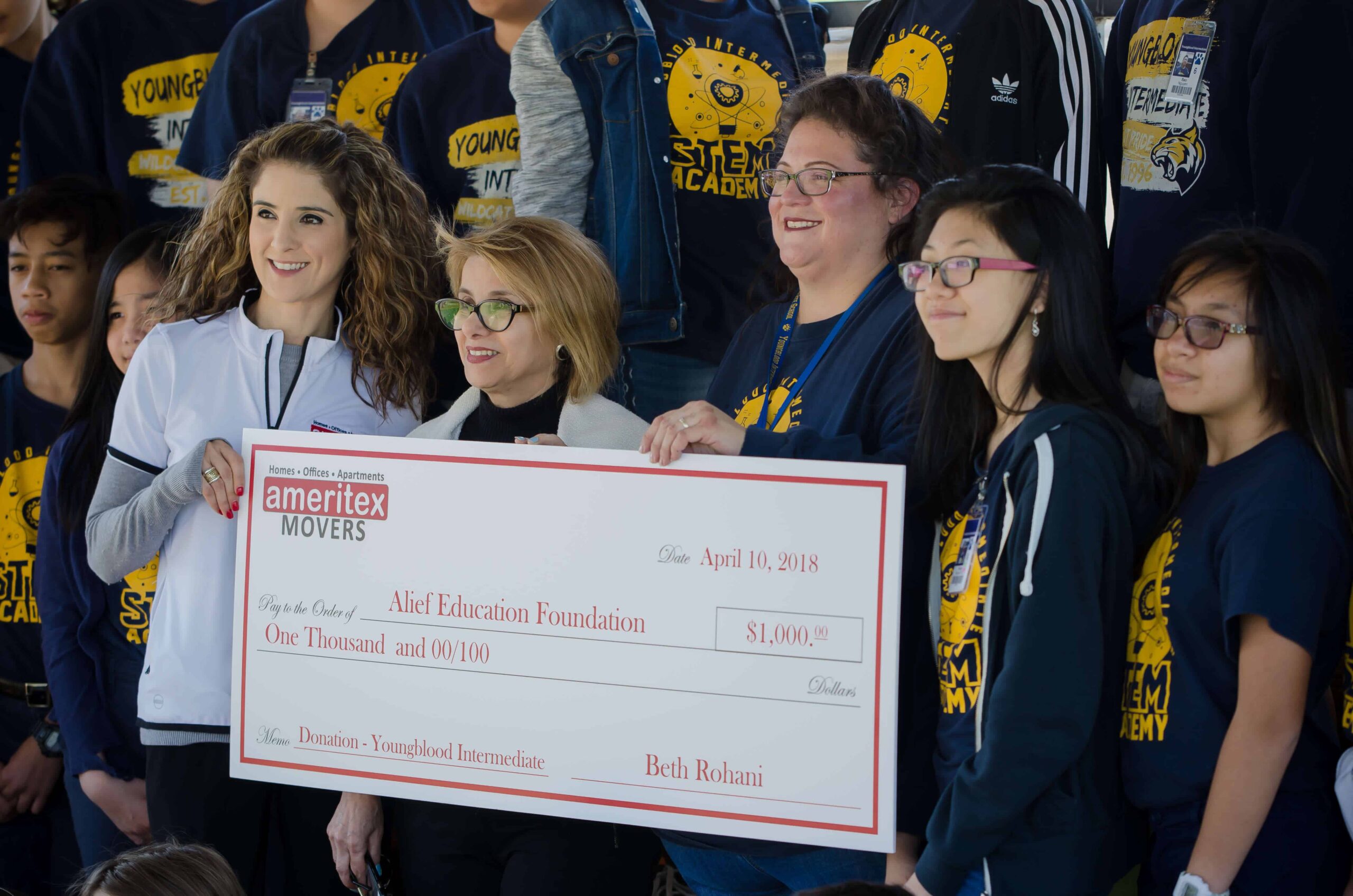 Ameritex Movers Donation to Alief Education Foundation