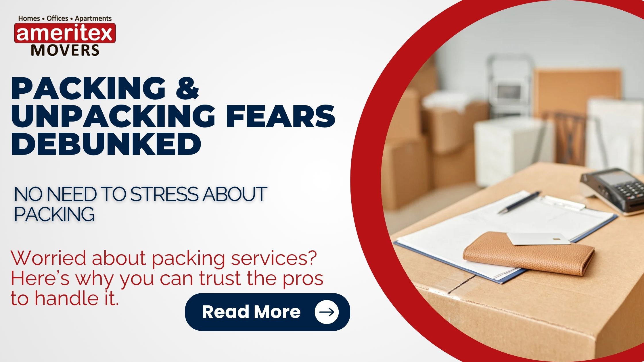 Infographic of Packing & Unpacking Fear Debunked